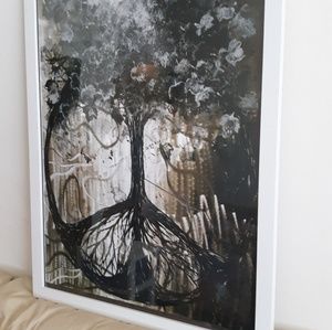 White Belmont Frame with poster